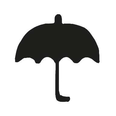 傘のシルエット