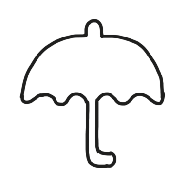傘の輪郭線
