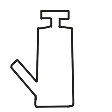 水てっぽうの輪郭線