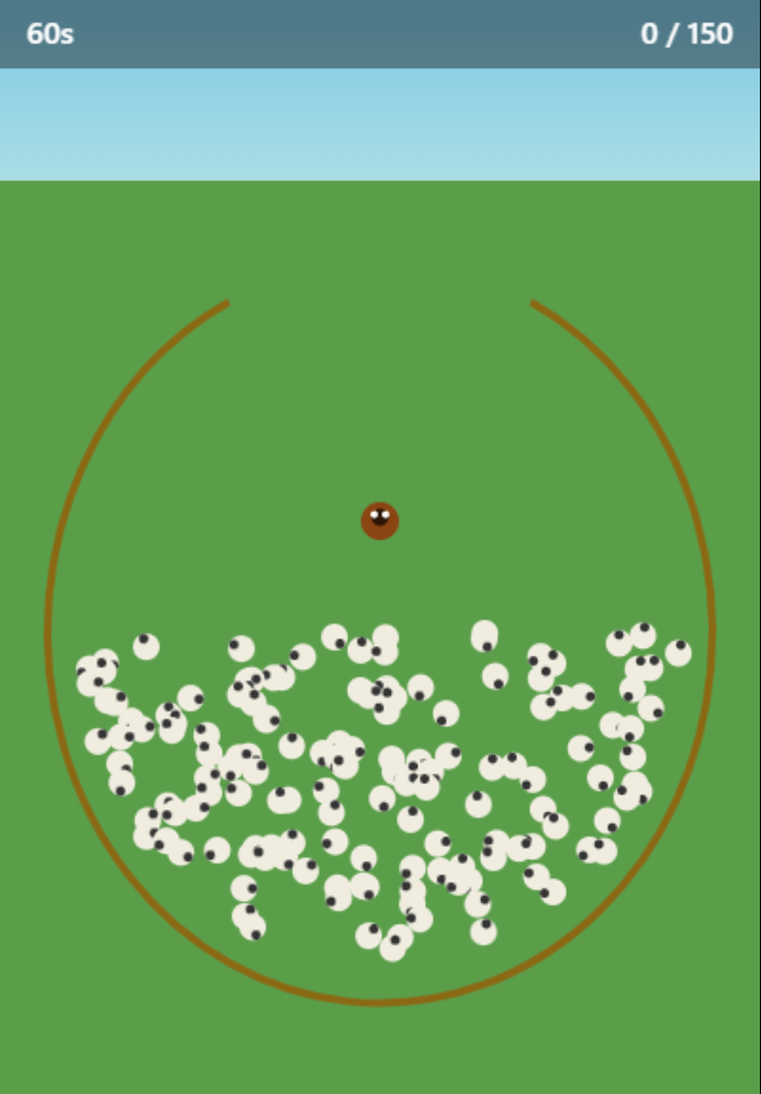 初期版の羊。白丸＋黒丸で白玉にしか見えない